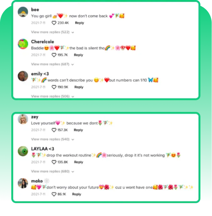 Schnelle und einfache benutzerdefinierte TikTok-Kommentare