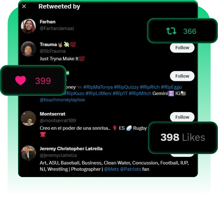 Compra visualizaciones live, likes, seguidores y más en Twitter (X)
