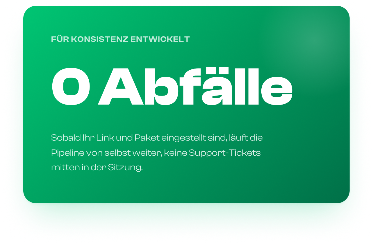 Sofortige Auftragsabwicklung